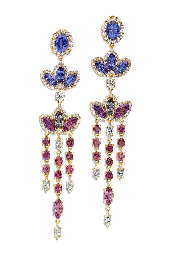 BM tanzanite spinel earring BM tanzanite spinel earring