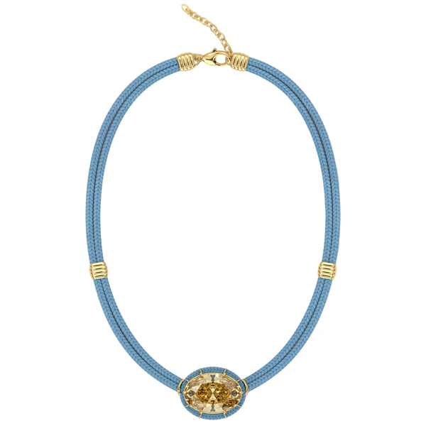 Courtney Leidy citrine cord necklace