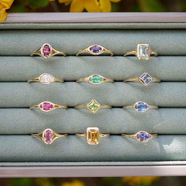 Emily Warden birthstone signet