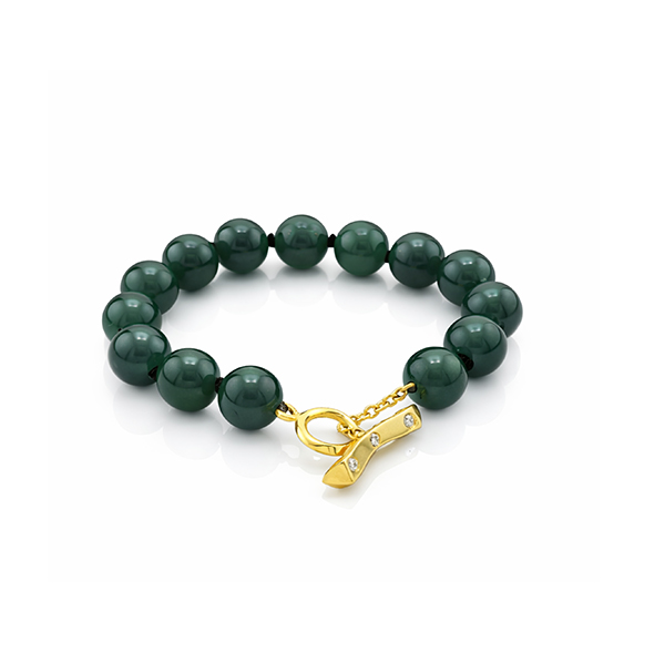 Gold and Smoke bead bracelet