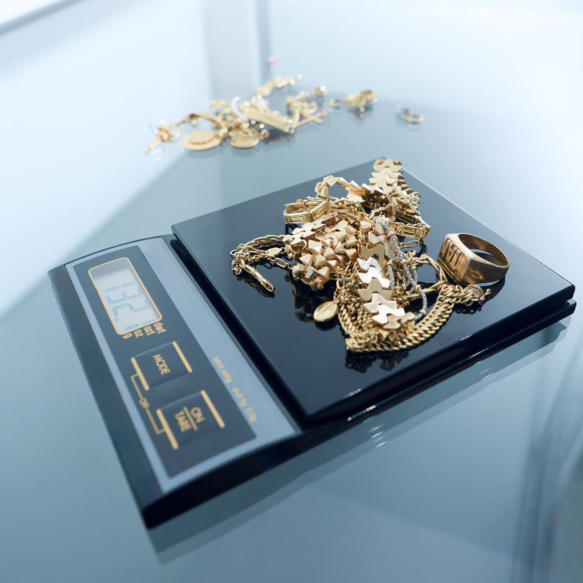 Gold on Scale getty images