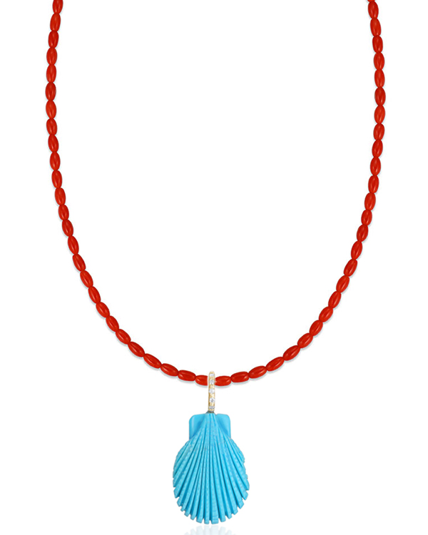Imperfect Grace blue shell necklace