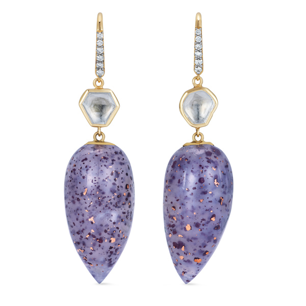 Noor Fares aquadite earrings