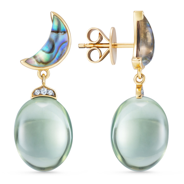 Noor Fares green amethyst earrings