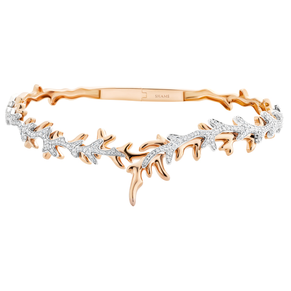 Shams Coral wrap choker