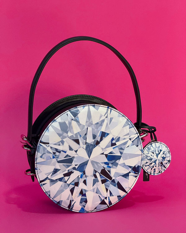 Angie Crabtree diamond handbag