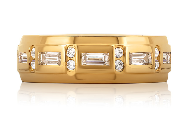 Frederick Goldman's Jewelers' Choice winner Modernist gold and diamond band