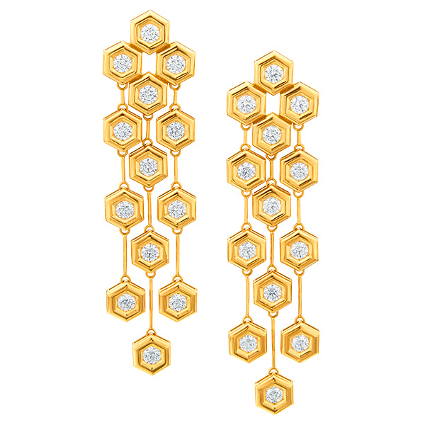 Gumuchian honeycomb chandelier earrings