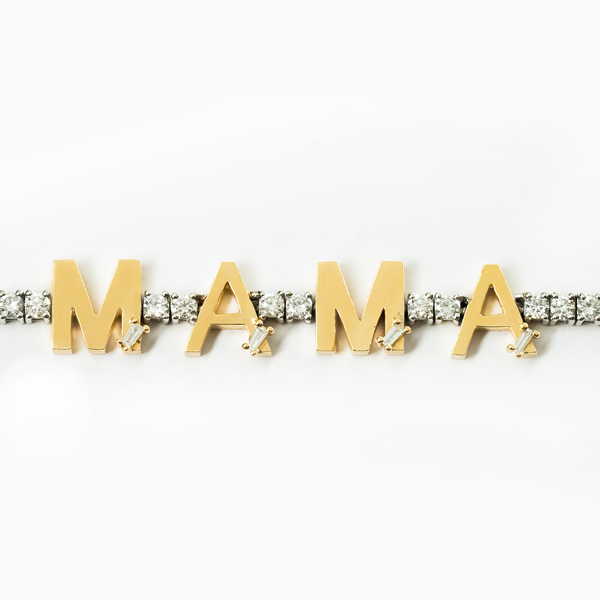 Mama-Tennis-Bracelet,-Charmaleena