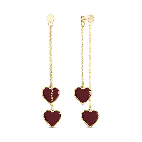 Rejected Hearts Club Single Hearted Girl Brown Heart Earrings