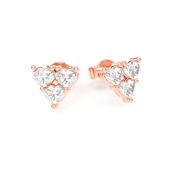 Rejected Hearts Club Story of Three Hearts studs