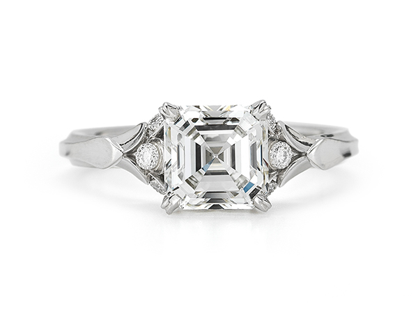 TW McClelland Flora platinum ring