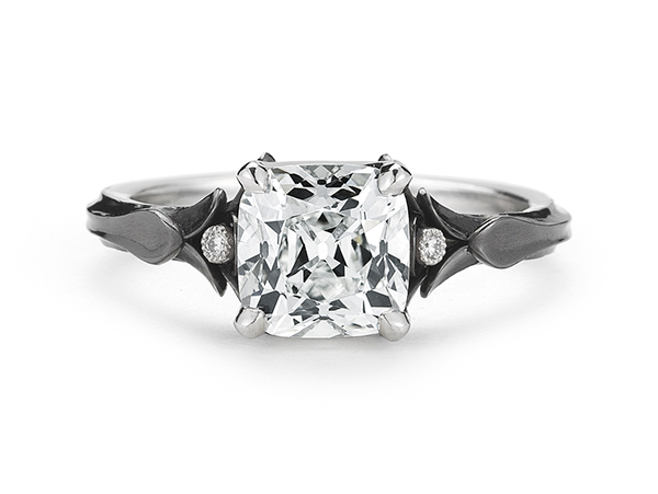 TW McClelland iron diamond Flora ring
