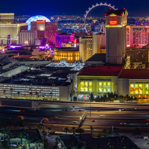 Las Vegas "Sin City" strip at night