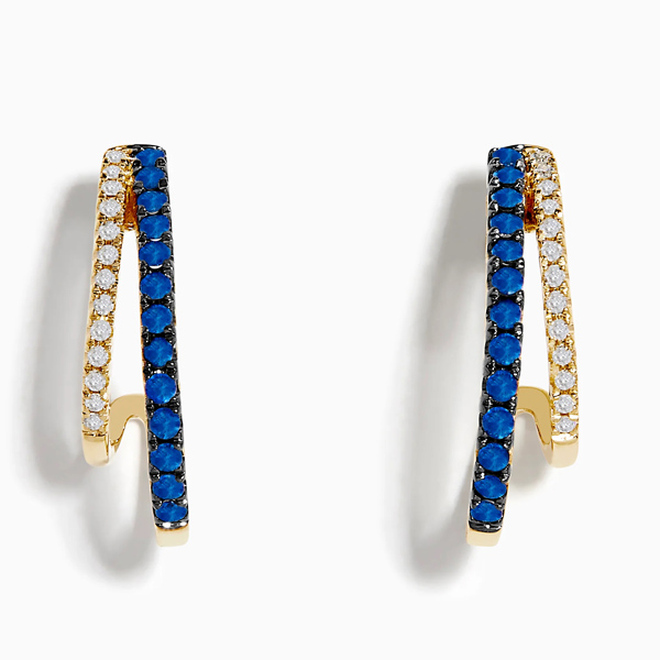 Effy sapphire diamond hoops Effy sapphire diamond hoops