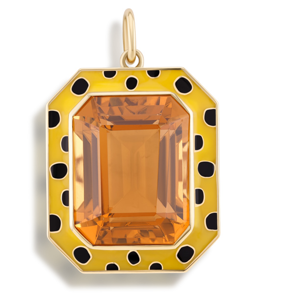 House Janolo citrine Orchid pendant