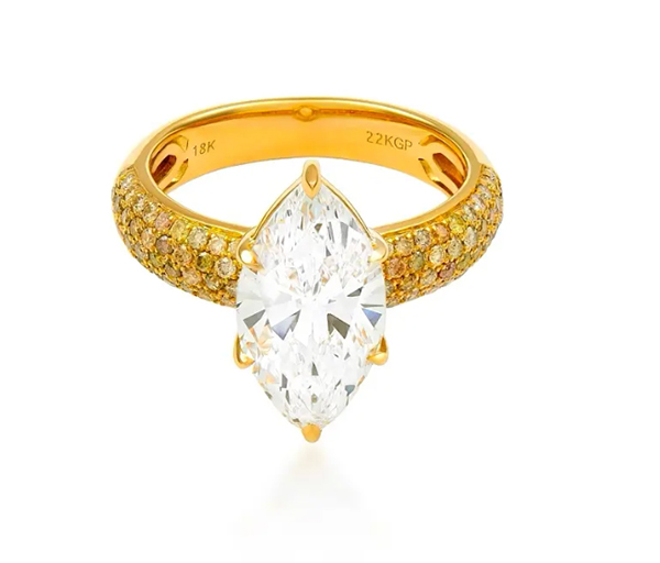 Khepri marquise diamond ring