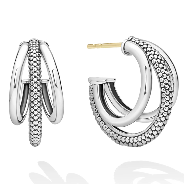 Lagos three hoop huggies Lagos three hoop huggies