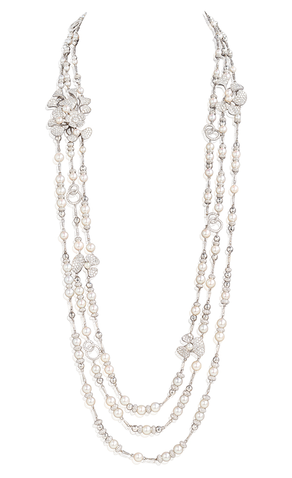 David Morris cultured pearl diamond necklace Bonhams top lot