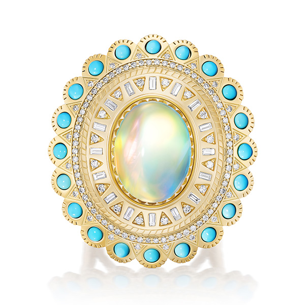 Harwell Godfrey moonstone concho ring Harwell Godfrey moonstone concho ring