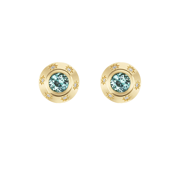 Ophelia Eve Blue Tourmaline Starburst Studs Ophelia Eve Blue Tourmaline Starburst Studs