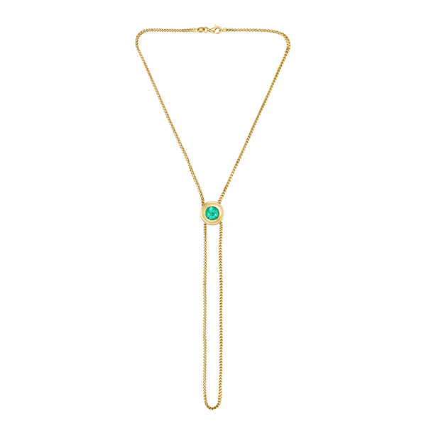 Ophelia Eve Emerald Slider Necklace Ophelia Eve Emerald Slider Necklace
