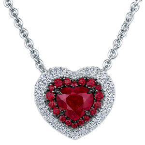 Pompos heart pendant