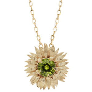 Bernard James flora maxi sunflower peridot pendant