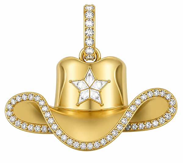Buddha Mama charm Buddha Mama cowboy hat charm illustrates Americana as one of the emerging jewelry trends