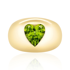 Claudia Mae Peridot Heart Chunky Nomad Ring