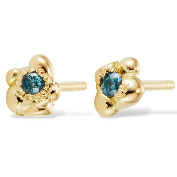 Clio Saskia sapphire tidbit earrings