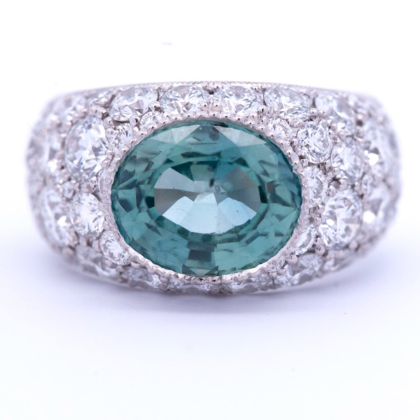 Featherstone sapphire bombe ring