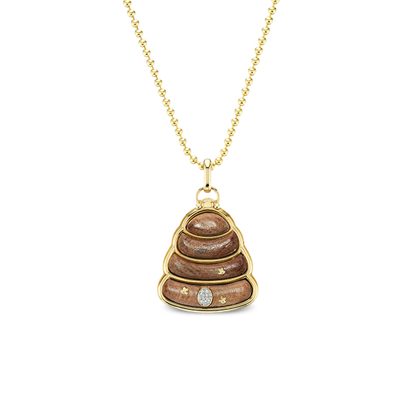 Jacqueline Pinto Mahogany Wood Pendant Jacqueline Pinto Mahogany Wood Pendant