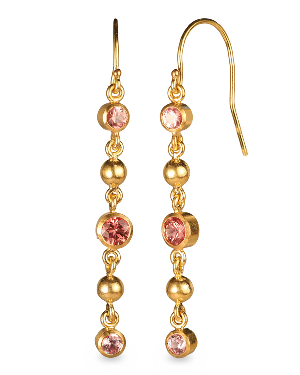 Jake Matluck padparadscha earrings Jake Matluck padparadscha earrings