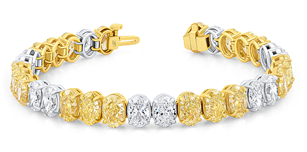 Norman Silverman yellow white diamond bracelet