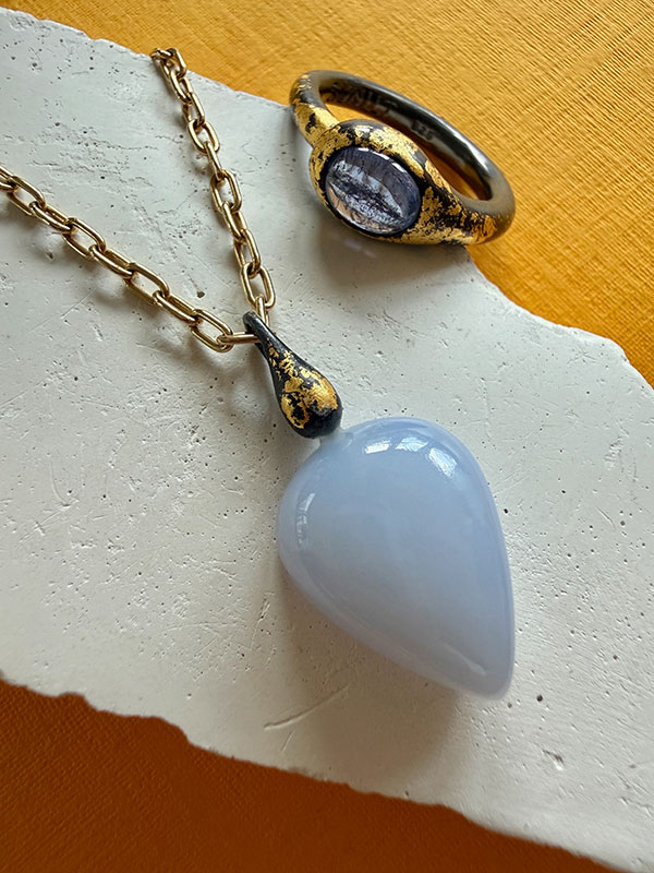 Sunlit Ancient Colors medallion and ring