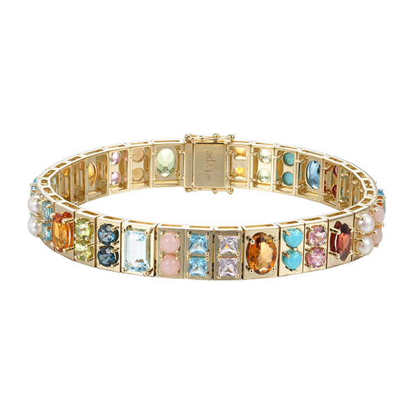 Type Jewelry Leggo Double Mutli-Stone bracelet