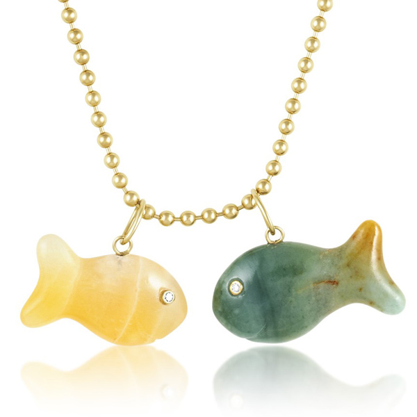Christina Puchi carved fish pendants