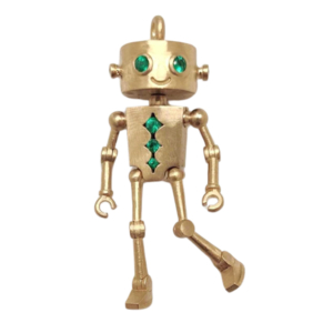 Lauren Newton Sparky robot pendant