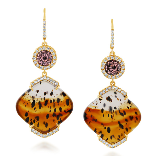 Parle brown zircon earrings Parle brown zircon earrings