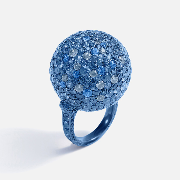 Swe Me blue sapphire disco bug ring Swe Me blue sapphire disco bug ring