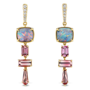 Meredith Young opal tourmaline earrings