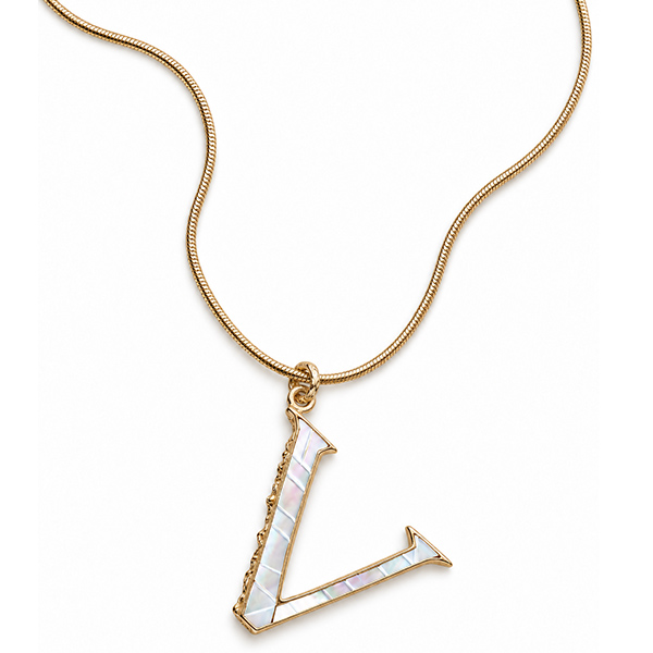 Pacharee Gold V Mare Initial Necklace Pacharee Gold V Mare Initial Necklace