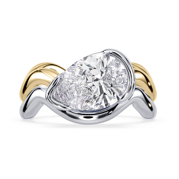 Sette coquette pinky ring with 2 ct lab grown diamond