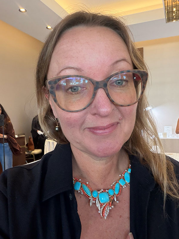 VG wearing Brenda Smith necklace